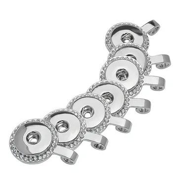 Nové dorazí 10pcs/veľa striebro kryštál kolo snap lock prívesok pre ženy fit 18 mm modul tlačidiel pre diy šperky