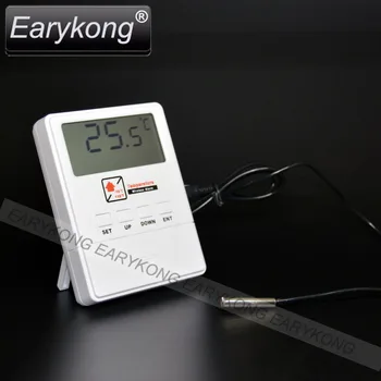 NOVÉ Earykong Teplota Detektora 433MHz Bezdrôtové, S LCD Displej, 1527 Čipy, Real-time Display, Pre Domáce Zabezpečovacej signalizácie