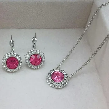 Nové Elegantné Šperky Set Conjunto Joias S Austrian Crystal Silver Deň matiek Darček Na Jej Svadbu Svadobné
