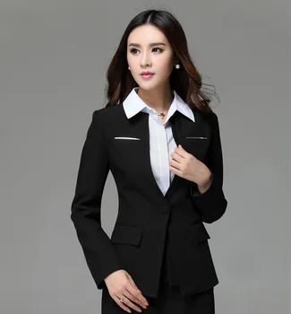 Nové Feminino Jeseň Zima Elegantné Profesionálne Obchodné Pracovné oblečenie Blejzre Bunda Outwear Kabát Formálne Uniformy Blaser S-4XL