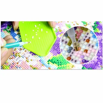 NOVÉ HOBBY 3D Diamond Maľovanie Farebný svet abstraktné olejové farby plné kolo vŕtať dekor Mozaiky Výšivky Série Vykladané živice sady