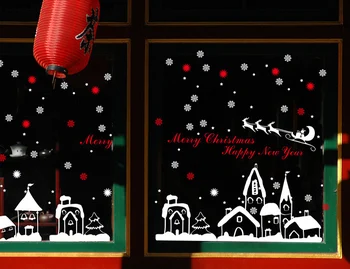 Nové HOBBY Snowflake Vianočný Domáce Dekorácie Dodávky Pre Predviesť, Okno, Sklo, Tapety Odstrániteľné Samolepky na Stenu