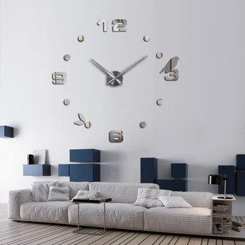 Nové hodiny, hodinky, hodiny Veľké Samolepky na Stenu domáce dekorácie Obývacia Izba 3d diy Akryl zrkadlo horloge zadarmo horúce doprava