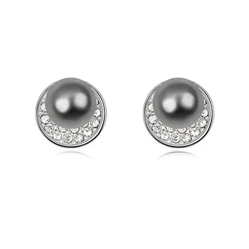 Nové imitácia perly retro náušnice veľkoobchod pearl stud náušnice šperky dámske strany svadobné svadobné šperky, strieborné pozlátené