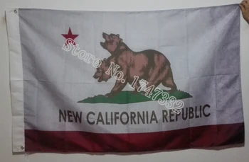 Nové Kalifornia Republiky Starožitné robiť stará vlajka Retro Vlajka hot predaj tovaru 3X5FT 150X90CM Custome Banner mosadze, kov diery