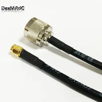 Nové Koaxiálny Kábel RG58 Pigtail SMA Samec Konektor N Samec Konektor Konektor Jumper Kábel 1Meter/2Meters