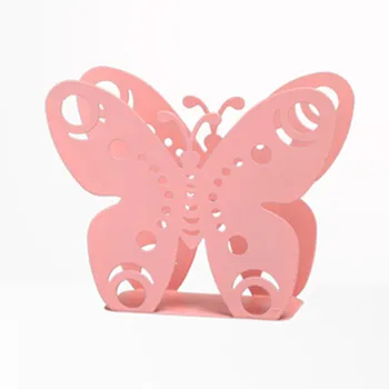 Nové Krásne kovov, ocele, železa plavidlá obrúsok papiera držiak na uterák tkaniva blok rack ríme kaviareň v tabuľke dekor box pink white butterfly