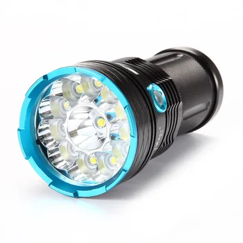 Nové LED Vodotesný, Baterka/Taktické 3 Režim 20000 Lumen 12x CREE XML-T6 LED+ 4*18650 batérie +2*Nabíjačky
