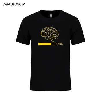 Nové Letné Mozgu Nakladanie Zábavné Vytlačené T Shirt Mens Hráč Počítačový Geek Bavlna Topy Pohode Krátke Sleeve Tee Košele Camisetas