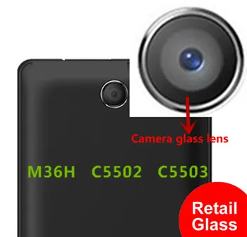 Nové Maloobchodné Späť Zadný Fotoaparát objektív Fotoaparátu kryt skla s Lepidlá Pre Sony Xperia M36H C5502 C5503