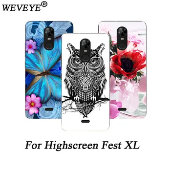Nové Maľovanie prípade Highscreen Fest XL TPU DIY vytlačené Krásny Kvet zvieratá Veže dizajn Krytu Pre Highscreen Fest XL