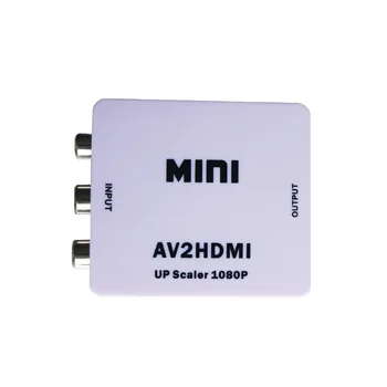 Nové Mini Kompozitné 1080P AV-HDMI Audio Video AV CVBS Adaptér Converter Pre HDTV 1080P Video AV2HDMI
