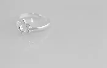 Nové Modely Hexagram 925 Sterling Silver Krúžky Nastaviteľné Otvoriť Strieborný Prsteň Pre Dievča Ženy Darček Šperky Drop Shipping