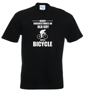 Nové Muži T-shirt Módy tlače T-shirts Nikdy Podceňovať starý Chlap Požičovňa Cycler Horského Cyklistu v Cestnej bežné print T shirt