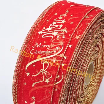 Nové Módne 6.3 cm x 200 cm Červená Farba Vianočný Stromček Stuhy Party Dekorácie Dodanie Vianoce Luk Páse s nástrojmi