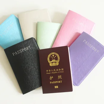 Nové Módne Cestovný Pas Kryt Pu Kože, Ružový Black Držiteľa Pasu Chránič ID Kartu Ticket Organizátor Prípade Peňaženky