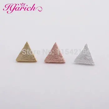 Nové Módne Kartáčovaný Trojuholník stud Náušnice Egypte Pyramídy tvar stud náušnice EY-E019 Nový Rok Darčeky