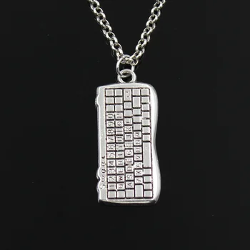 Nové módne klávesnici počítača Prívesky kolo kríž reťazca krátke dlhé Pánske Dámske strieborný náhrdelník Šperky Darček