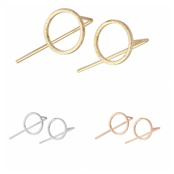 Nové Módne Minimalistický Kruh, Kolo Gombíky, Náušnice pre Ženy Jednoduché, Elegantné Šperky Náušnice