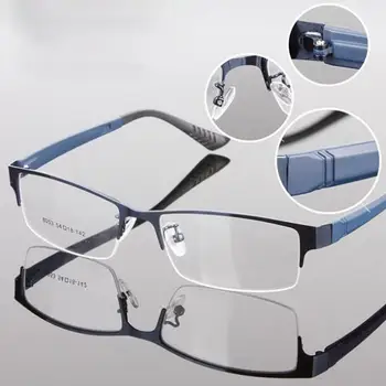 Nové Módne Odolné Mužov Okuliare Kovový Rám Pol Rim Dizajnér Jasný Objektív Okuliare Rám Oculos De Sol