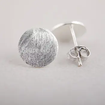 Nové Módne okrúhle náušnice Jednoduchá elegantná poškriabaný stud náušnice pre ženy ED013 s Valentína darček
