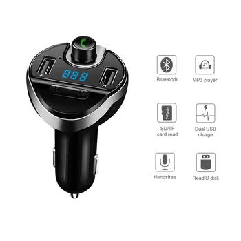 Nové Módne Ruky Bezplatné Bezdrôtové pripojenie Bluetooth FM Modulátor Auto MP3 Prehrávač TF/SD Pamäťovú Kartu, USB, LCD Auto Príslušenstvo T20