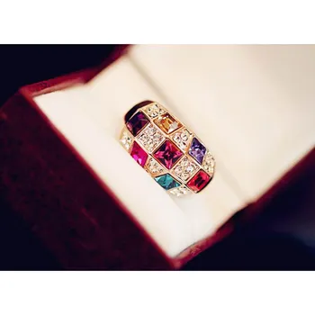 Nové módne svadobné prst prstene pre ženy, mužov značka crystal shine šperky vysokej kvality obľúbený darček #RI005