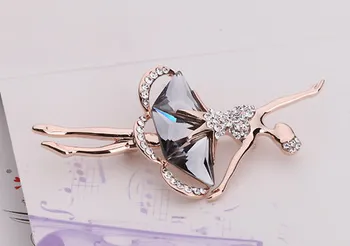 Nové módne umelé diamanty balerína brošňa veľkoobchod doprava zadarmo/balet girl/ broches corsages/boutonnieres/pinov