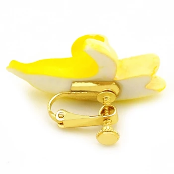 Nové Módne Značky Návrhár Luxusných Roztomilé Dievčatá Šperky Banán Náušnice Zlaté Klip Earings Brinco Ženy Náušnice Trinket Strany Darček