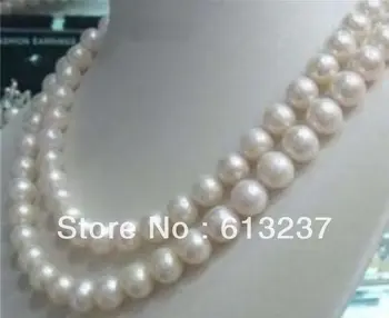 Nové Módu v Štýle diy 8-9mm Umelé Biele Akoya perly náhrdelník 34