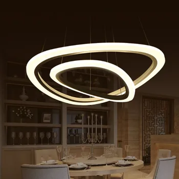 NOVÉ nepravidelný Kruh Krúžky akryl LED Svietidlá stropné Lampy, svietidlá, Moderné prívesok svetlá pre obývacia izba, jedáleň, spálňa