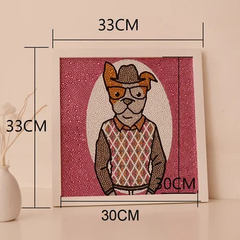 Nové Nordic Cartoon Deer/Psa 5D DIY Diamond Maľovanie Cross Stitch Kolo Kamienkami Diamond Výšivky detský Miestnosti Dekorácie