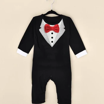 Nové Novonarodeného Chlapca Voľný Oblek Handričkou Dieťa Gentleman Jumpsuit, Baby, Deti, Remienky Módny Dizajn Kombinézach CL0746