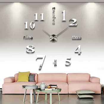 Nové nástenné hodiny pozerať hodiny reloj de porovnanie domáce dekorácie na stenu clcoks 3d akrylové špeciálne nálepky Obývacia Izba Ihly