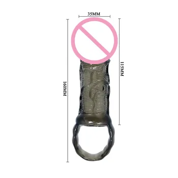 Nové opakovane použiteľný Pás na Oneskorenie Penis Rukávy kondómy mužov rozšírenie Penis Krúžok Dildo Sexuálne Hračky pre mužov