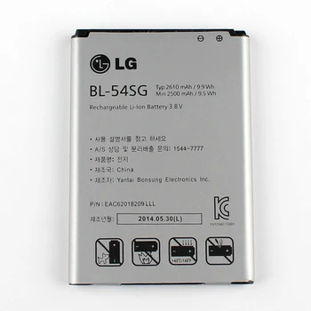 Nové Originálne batérie BL-54SG (BL-54SH) Batéria pre LG G2 F320 F340L H522Y 2610mAh F260 D728 D729 H778 H779 D722