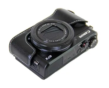 Nové Originálne Kožené puzdro Pre Canon Powershort G7X II G7XII G7X Známka 2 Kamery Bady G7X II Polovicu Prípade Spodný Kryt Tela