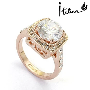 Nové Predaj Značky TracysWing Skutočné Rakúsko Crystal 18KRGP zlatá Farba Prstene pre Ženy #RG95621