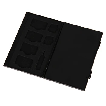 Nové Prenosné 14 v 1 Hliníkový SIM Mikro Nano SIM Karty Pin Anti-magnetické pamäťové Box Odolné Prípade Držiteľ Protector