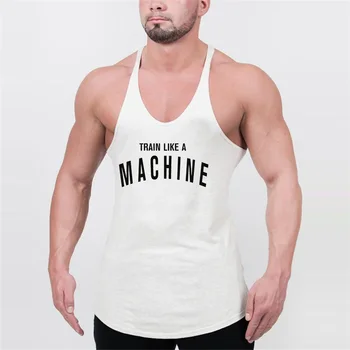Nové Pánske stringer tank top fitness oblečenie canotta kulturistike tričko svalov nádrž tričko bavlna telocvične cvičenia bez Rukávov tričko