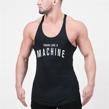 Nové Pánske stringer tank top fitness oblečenie canotta kulturistike tričko svalov nádrž tričko bavlna telocvične cvičenia bez Rukávov tričko