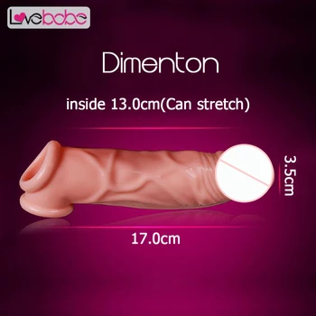 Nové Super mäkké TPE penis rozšírenie rozšírenie pro extender pocket pussy sexuálne hračky,penis rukáv opakované použitie Kondómu dospelých hračka pre mužov