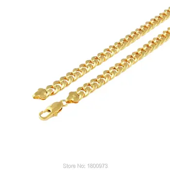 Nové Trendy Módne Šperky Dĺžka 60 cm Široký 1 cm Reťaz Náhrdelník pre Men18K Zlata Plné Reťazí Ženy