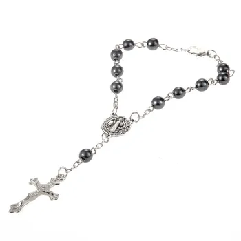 Nové Trendy Plastové Guľôčky katolíckej ruženec cross Prívesok Náramok Pre Ženy Šperky, Prívesky Náboženské Dary