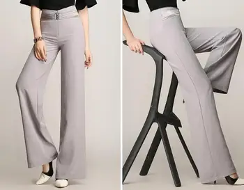 Nové vysoký pás širokú nohu, nohavice ženské nohavice módne nohavice rovno ol bežné nohavice ženy plus veľkosť 5xl