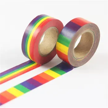 Nové washi pásky školské potreby kancelárske potreby pásky kancelárske písacie potreby 15mm rainbow pásky