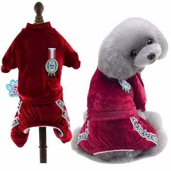 Nové Zimné Teplé Fleece vo Vnútri Psa Oblečenie Mäkkého Zamatu Psov Jumpsuit Malé Psa Coats Psie Oblečenie Pre Malé domáce Zvieratá XS-XL