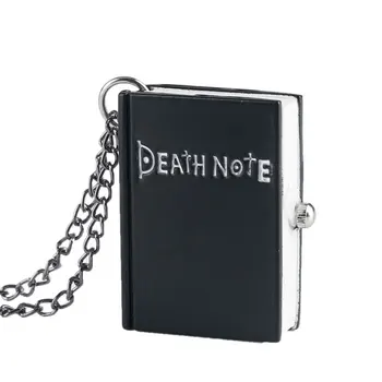 Nové Úplné Hunter Čierna Kniha Tvar Death Note Prívesok Muži Ženy Chlapec Darček Náhrdelník Reťazca Vreckové Hodinky Módne Pohode Steampunk Quartz