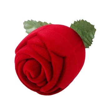 NOVÉ Červené Ruže Šperky Box snubný Prsteň Darček Prípade Náušnice Skladovanie Displej Držiak 4XBS