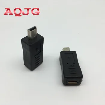 Nové Čierna Micro USB Samicu na Mini USB Muž Adaptér Converter Adaptér Podpora Krytia množstvo Rozšíriť adaptér AQJG